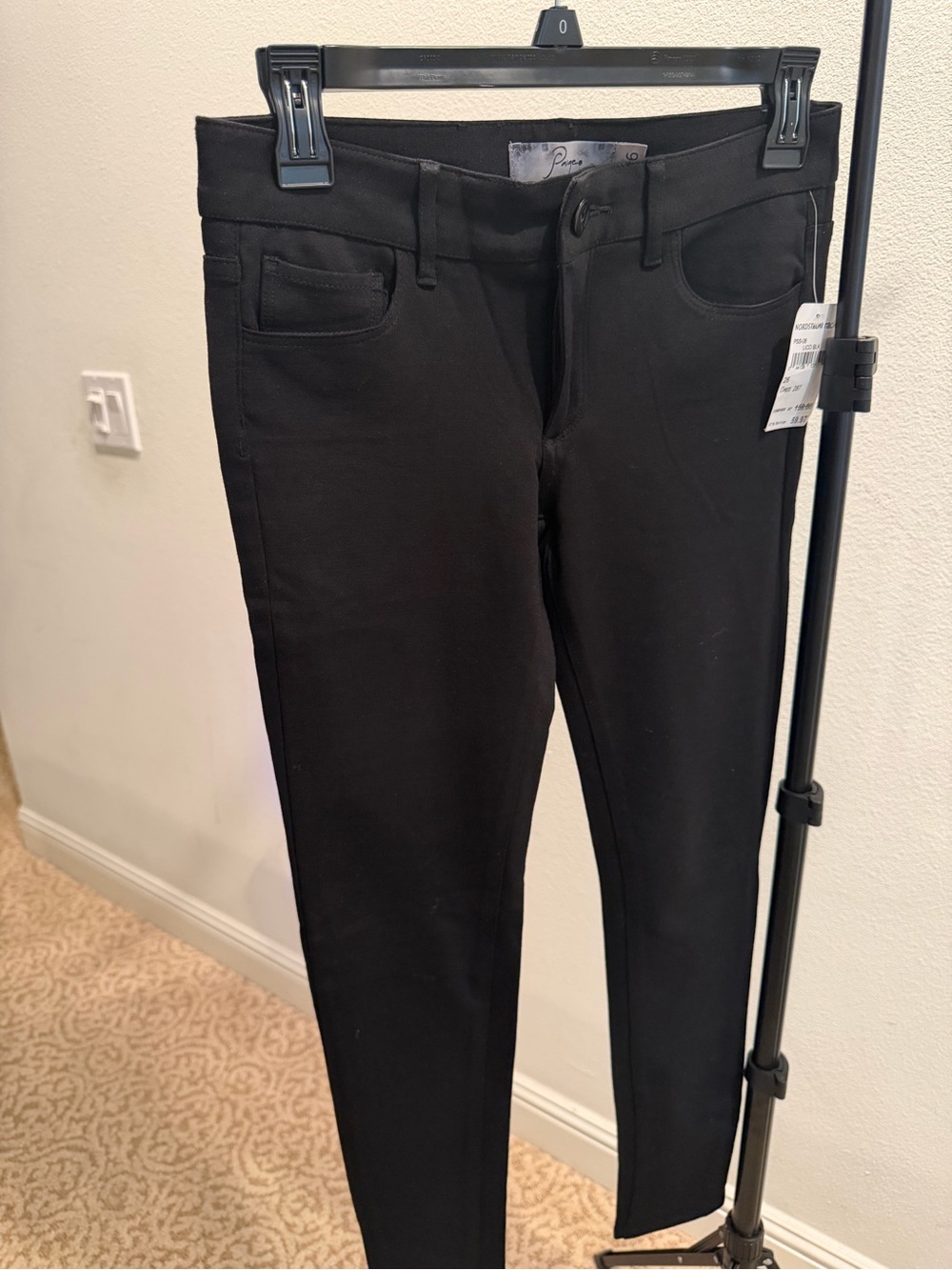 PAIGE Black Women's Super Skinny Low Rise Leggings Size 26 NWT!